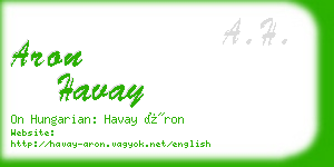 aron havay business card